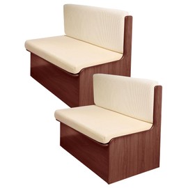 FUANGUI RV Dinette Cushion Covers Stretch Camper Cushion Cover Booth Seats Replacement RV Cushion Covers Washable Sofa Furniture Protector (Beige, 2 Bench Cover & 2 Backrest Cover)