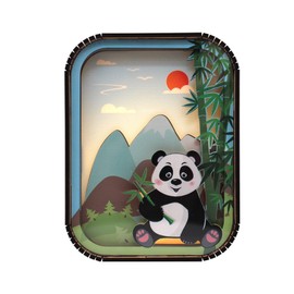 DGRENA 3D Wood Carving Pattern LED Night Lights, Panda LED Night Lights, USB Power Simple Wood Carving Lights, Home Decoration Lights are The Best Christmas Gifts for Family Children. (Panda)