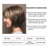 generic Pelucas Pelo Corto Rubio Mixto Castaño Oscuro For Mujeres