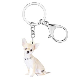 NEWEI Acrylic Dog Keychain Keychain for Women Girls Cute Dog Keychains Gifs, Chihuahua