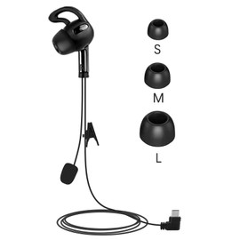 GaiRen USB Type C Right Ear Referee Earphone, Headset Earhook Earpiece Fit for Upgraded V6 V4 Soccer Football Coach Intercom Radio