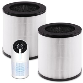 XBGG M02 Replacement Filter Compatible with Mooka M02 Air Purifier, M02 H13 True HEPA and Pre-Filter 3-in-1 High-Efficiency 3 Stages Filtration, 2 Pack