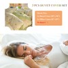 CinYana Queen 100% Cotton Reversible Duvet Cover Set Sage Green