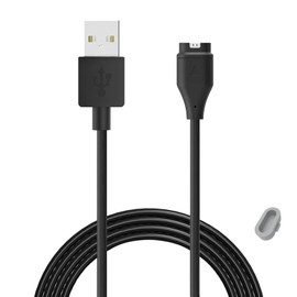 Threeeggs Compatible with Garmin Instinct, Instinct 2, Instinct 2S, Instinct 2X Charger, 3.3ft Charging Cable for Instinct Esports Edition/Solar Tactical Edition with Grey Protector Dust Plug (1)