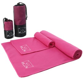 Blu Apparel Mircrofibre Towel (Hot Pink, Beach Towel)
