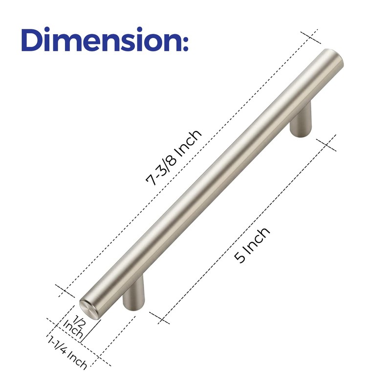 Ravinte 40 Pack 7.38 inch Cabinet Pulls Brushed Nickel Stainless