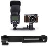 Akozon Dual Flash Bracket Extension Bar, Flash Bracket Tripod Mounting
