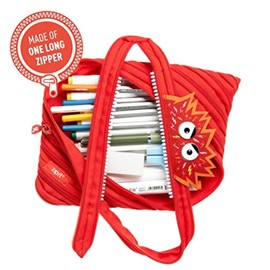 ZIPIT Talking Monstar Big Pencil Case, Red
