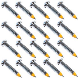 Topzone Heavy Duty 1/8" inch 20mm Zinc Plated Steel Hollow Drive Wall Anchor w/Screws (20)