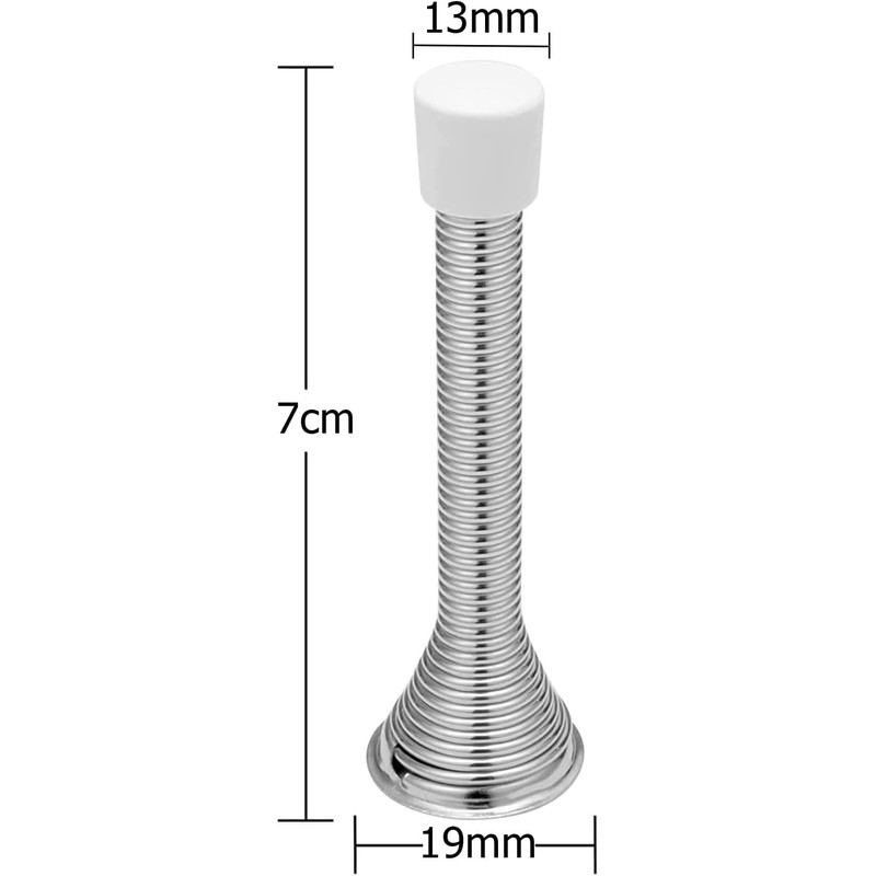 Spring Door Stop,5 Pack Metal Door Stoppers Wall Mounted Doorstop