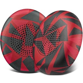 SOULWIT Earpads Replacement for Jabra Evolve2 65 (Evolve 2 65MS 65UC MS UC)/Evolve2 40 (40UC 40MS USB)/Elite 45h On-Ear Wireless Headset, Ear Pads Cushions with Softer Protein Leather - Red Storm