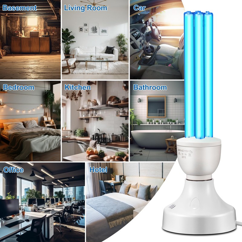 Qualirey 25 Watt UV Light, UVC Lamp with E27 Base