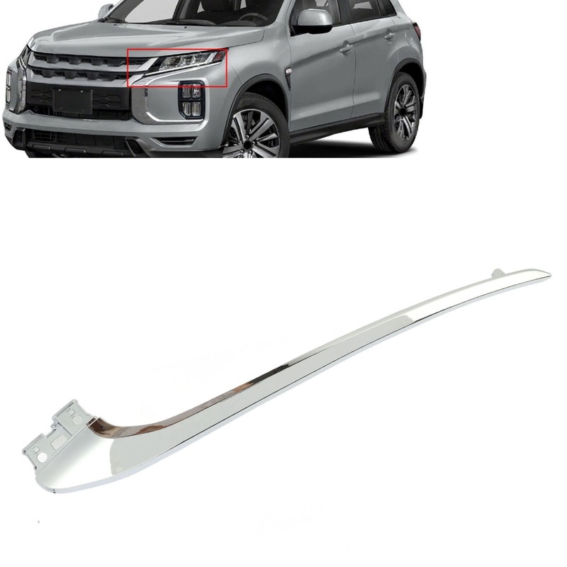 Front Bumper Upper Molding Trim Chrome Stylish Replacement for Mitsubishi