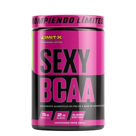 Limit-X Nutrition Sexy BCAA, Suplemento Deportivo en polvo a base de Aminoácidos de Cadena Ramificada, Colágeno Hidrolizado y Ácido Fólico | 240 gramos | 30 porciones (Limonada)