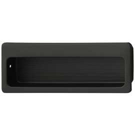 Gedotec Sliding Door Furniture Handle Inlet Shell Handle Square Handle for Doors and Drawers - H1731 | Metal Black Matt | Length: 99 mm | 1 Piece - Design Sliding Door Handle for Inlet & Gluing