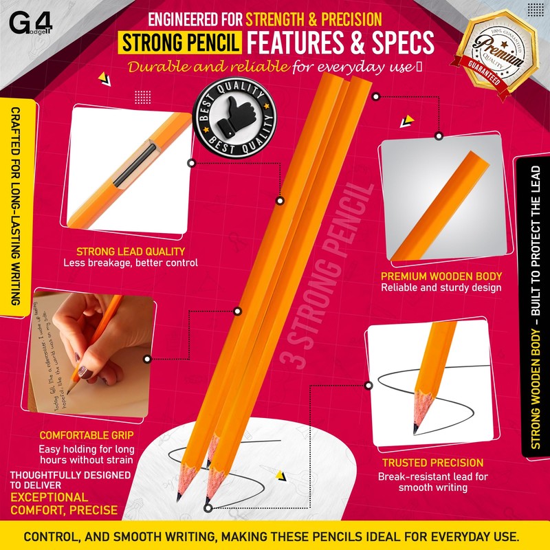 G4GADGET All-in-One Stationery Pencil Set for Kids, Students & Office