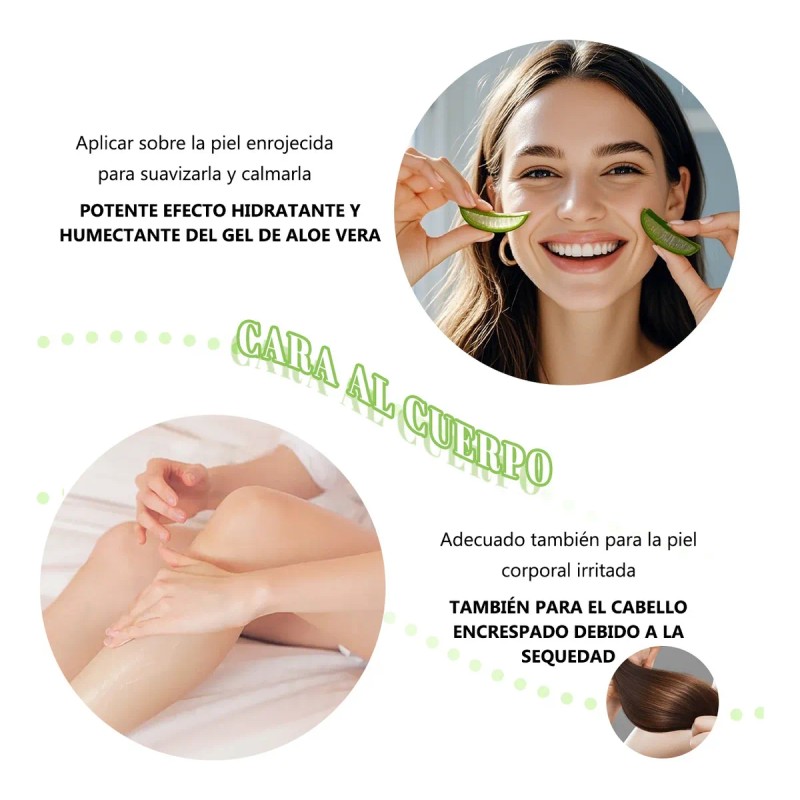 2pcs Gel Aloe Vera Anti-manchas Anti-acne Vitamina E Hidrata Normal