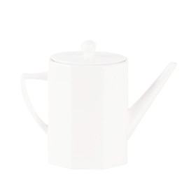 HomeVss, Bone China Cone Shape, Elegance White Coffee Pot 26oz