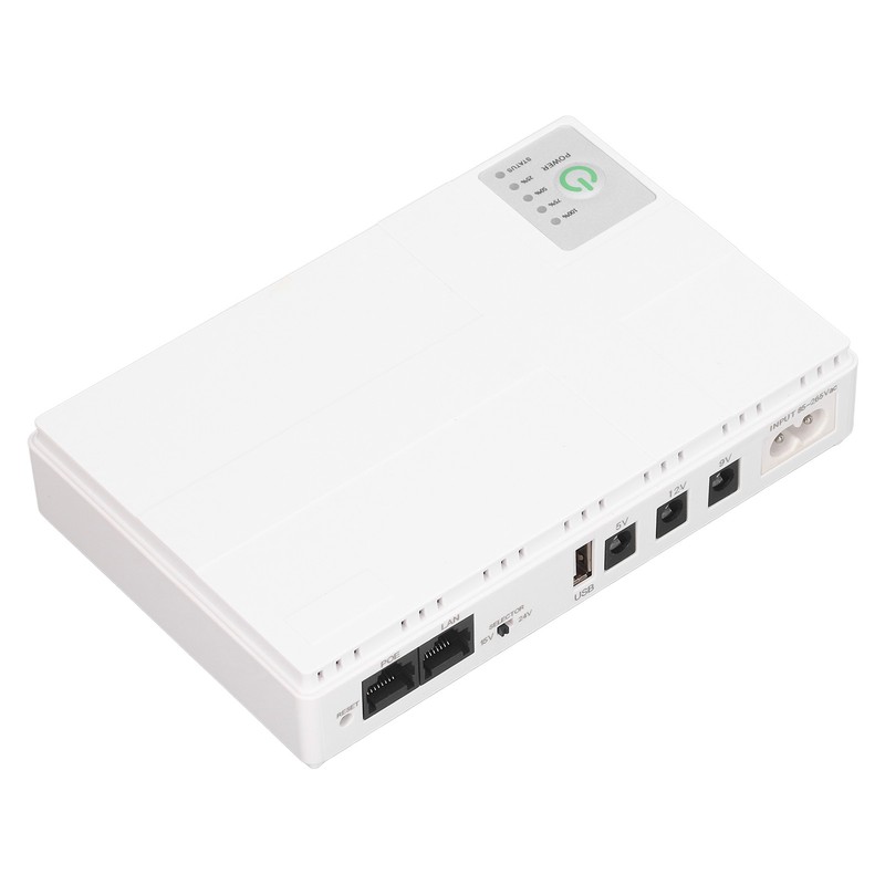 Mini UPS Battery Backup 10400mAh 5V 9V 12V POE 15V