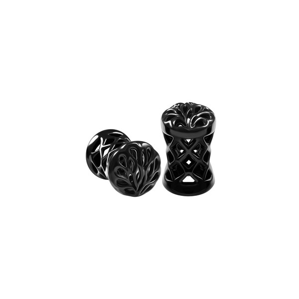 BIG GAUGES Pair of Blackline Alloy 4gauges 5 mm Double
