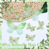 8Pcs Green Butterfly Hair Clips Fairy Halloween Hair Accessories