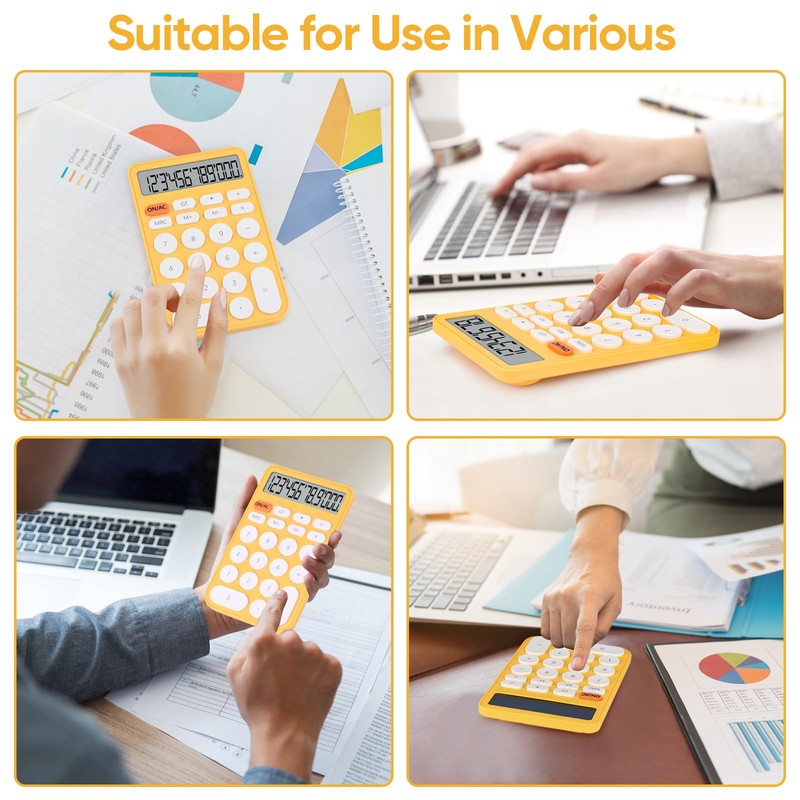 Basic 4 Function Calculator for Students and Office: Small, Portable,