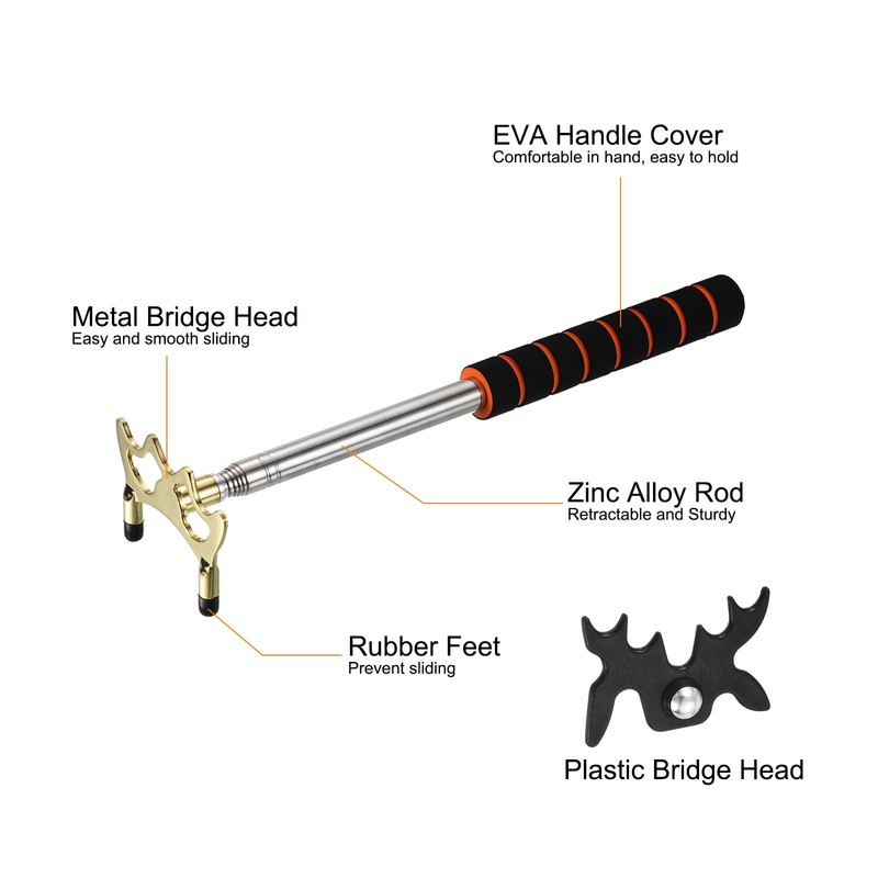 PATIKIL Retractable Billiards Cue Stick Bridge, EVA Pool Cue Accessory