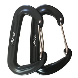 L-Rover Carabiner,12KN Lightweight Heavy Duty Carabiner Clips,Aluminium Wiregate Caribeaners for Hammocks,Camping, Key Chains, Outdoor and Gym etc,Hiking & Utility