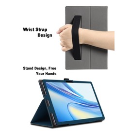 Case for Blackview Tab 70 WiFi, 10.1 inch, Blackview Tab 70 WiFi Tablet Case, Folding Stand Protective Cover with Pencil Holder and Wrist Strap, Full Protection. (Blue)