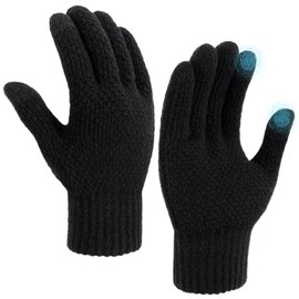 Loiyadn Winter Gloves - Women's Winter Gloves, Winter Touchscreen Gloves Women Men, Warm Knit Gloves for cold weather with Elastic Cuff