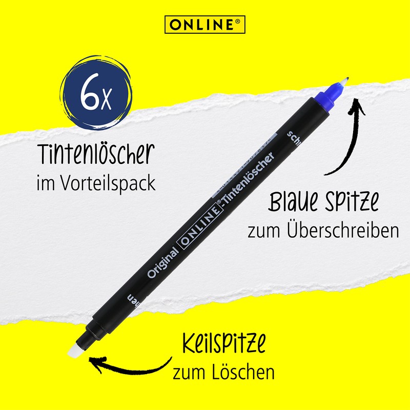 Online Value Pack 6 x Ink Erasers for Erasing and