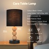 Lexi Lighting Cara Table Lamp, Black/Timber, E14 Lamp Holder, Cozy