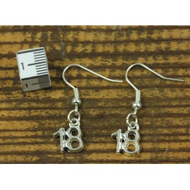 Miniblings Eighteen Earrings 18 Number of Age of Age Birthday Silver Handmade Fashion Jewellery I Earrings Silver Plated, Metal