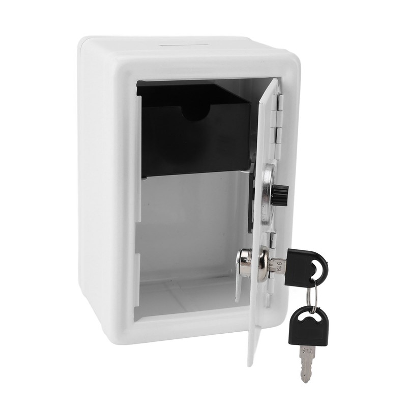 Money Bank Creative Cute Metal Vertical with Lock Keys Cash