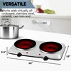 OVENTE Countertop Infrared Double Burner, 1500W Electric Hot Plate and
