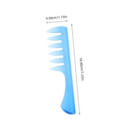 BIUDECO Wide Tooth Hair Comb for Men and Women Durable and Styling Tool with Smooth Teeth for Gentle Use for Salon and Barber Elegant Blue Design