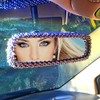 Bling Chrome Faceted Rear View Mirror Cover (with New self
