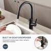 Aktines Pull Dwon Kitchen Faucet with Built-in Soap Dispenser &