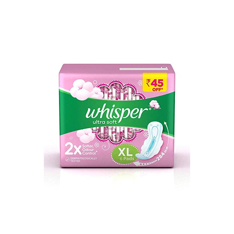 Whisper Ultra Soft XL - 6 Pads (284 mm)