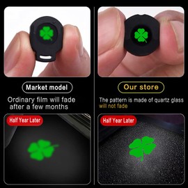 Never Fade for Alfa Romeo Door Light Logo, Projection Ghost Shadow Welcome Puddle Light Compatible with Stelvio Mito Giulietta Giulia Tonale 147 159 Accessories (Clover)