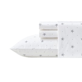 Nautica - Full Sheets, Cotton Percale Bedding Set, Casual Home Decor (Star Spangled Coastal Navy, Full)
