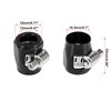 X AUTOHAUX 4pcs AN6 Hex Black Car Hose Finisher Clamp
