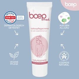 boep med Tattoo Cream for the Care of Fresh Tattoos without Fragrances for All Skin Types by a Doctor & Dermatologically Tested Vegan Natural Cosmetics (50 ml)