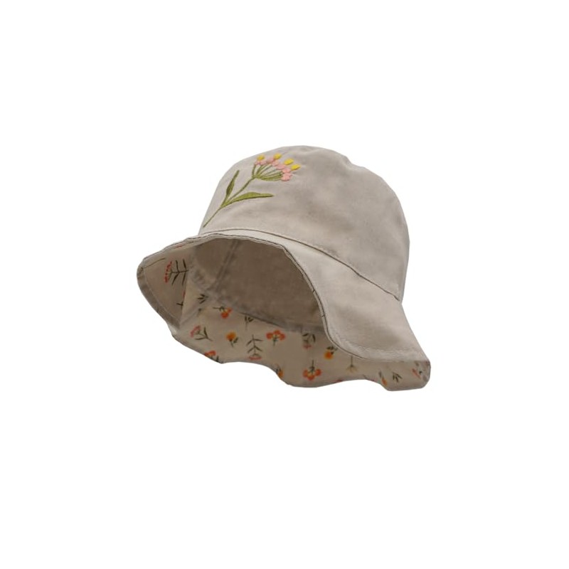 maximo Kids Girl Hat Flower Lining UV 30, beige, 53