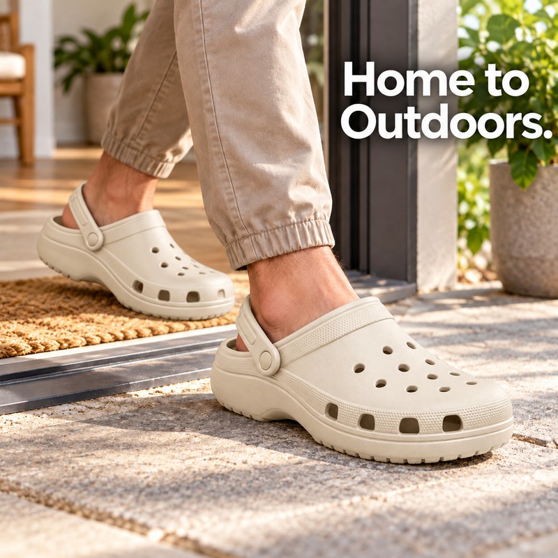 Unisex Lightweight Clog Slippers for Indoor & Outdoor Wear –