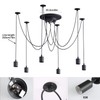 Fuloon Vintage Edison Multiple Ajustable DIY Ceiling Spider Lamp Light