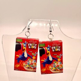 Handmade Froot Loops Earrings - Cereal Earrings - Mini Brands Earrings - Novelty Earrings