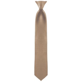 boxed-gifts Clip on Ties for Men - Premium Champagne Solid Color Clip on Tie