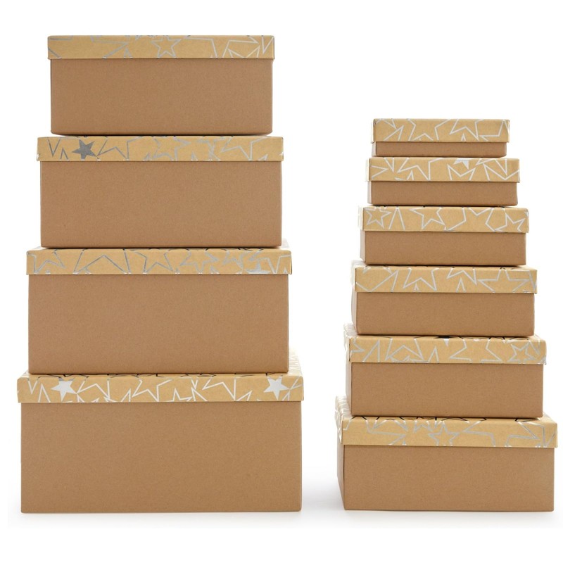 Sparkle and Bash Set of 10 Nesting Gift Boxes with