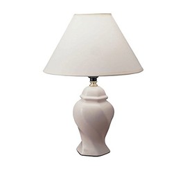 ORE International 13" H Ceramic Table Lamp - Pink Ivory
